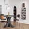 Vintiquewise Decorative Wall-Mounted 7-bottle Metal Wine Rack with Mesh Cork Catcher, Stylish Champagne, White, and Red Wine Storage for Living Room, Kitchen, Dining Room, and Bar Décor, Brown